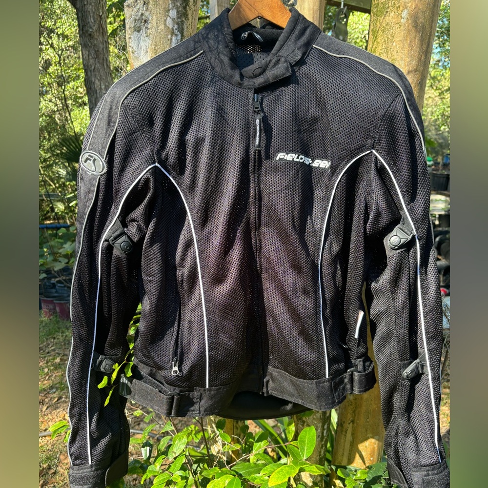 FIELDSHEER PhosLite Padded Armor Motorcycle Jacket Mesh Zip Out Womens Size 12